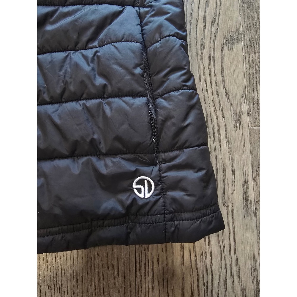 Straight Down Puffer Vest Black Full Zip Women's XL Pumpkin Ridge Golf Club - Picture 5 of 11